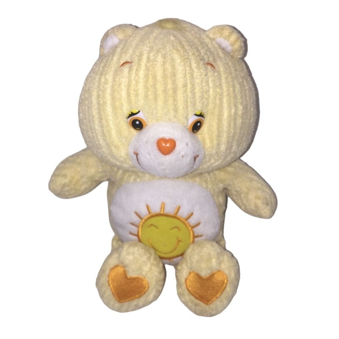 Sweet Smiling Funshine Bear Plush - Ribbed Fur (unique) - Smiling Sun on Tummy