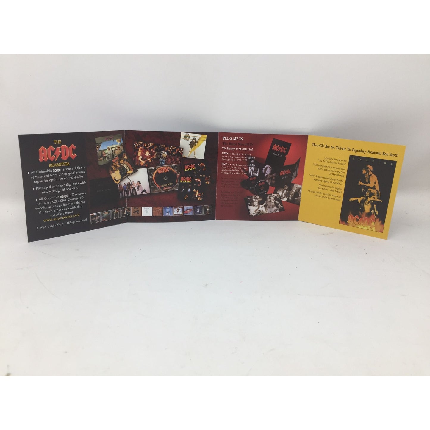 ACDC Rock and Roll 'PLUG ME IN" Collectors edition 3 disc DVD Set. With Dvds and Poster, chit etc.