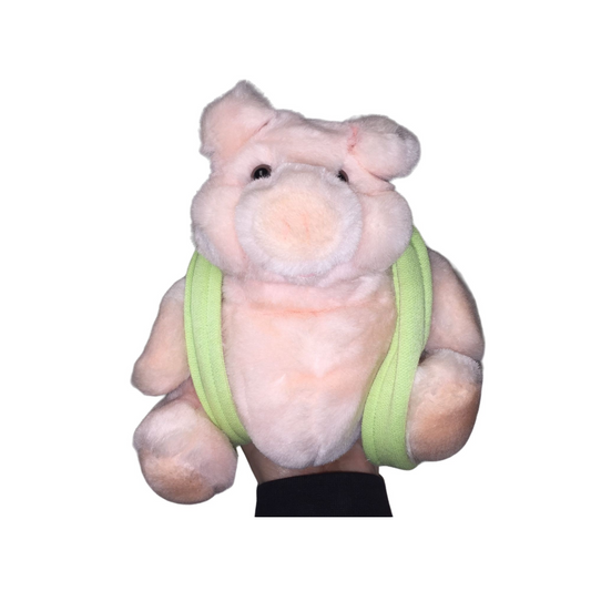 PUCKERS Russ Collectible Plush 7.5" tall - Cute Wrinkly Pink Pig Stuffed Animal