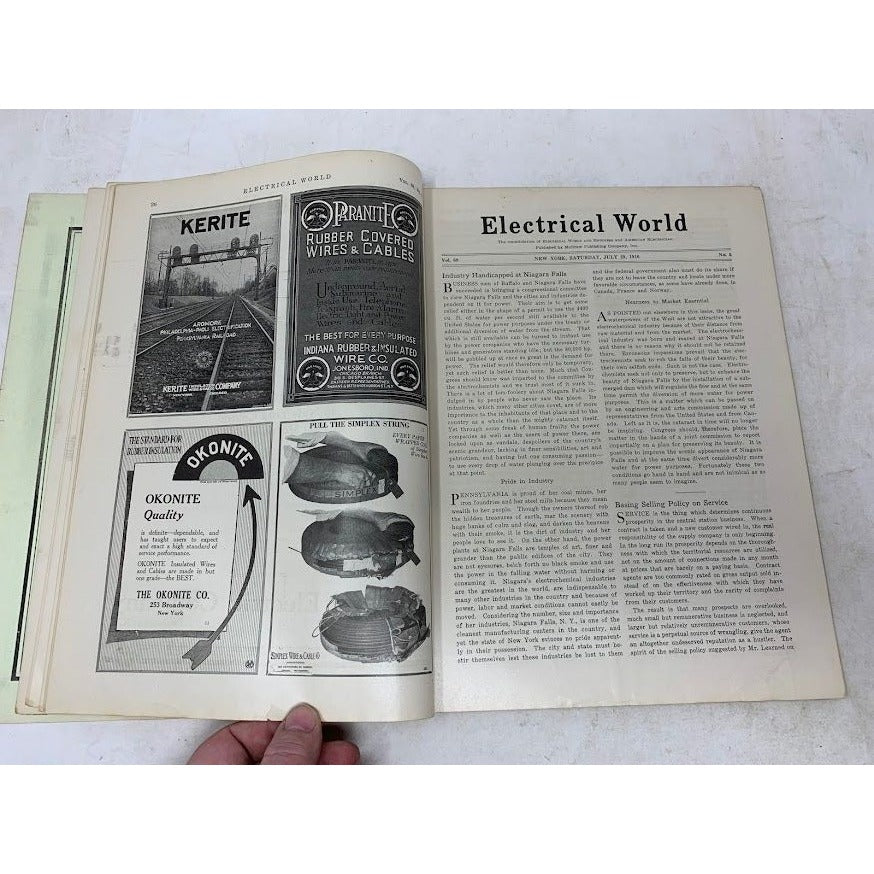 Electrical World Magazine July 29,1916 - Antique magazine