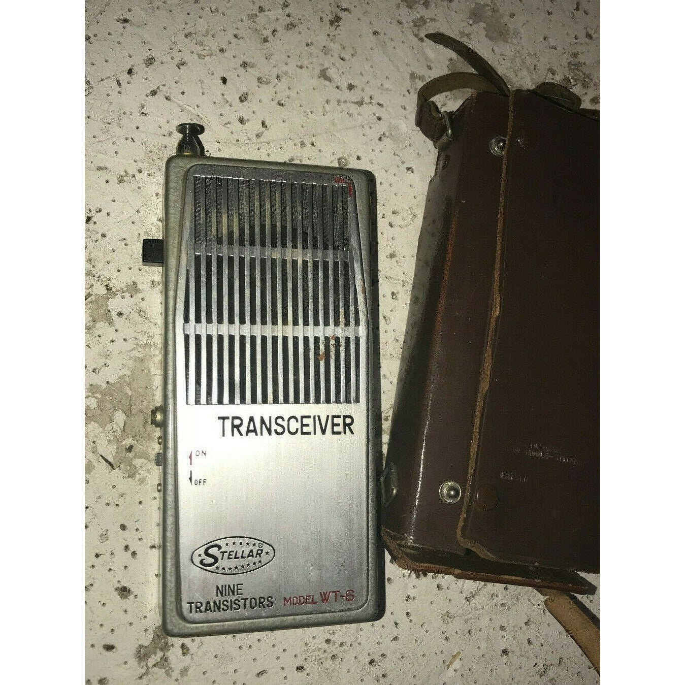 Vintage Transceiver Radio Stellar Nine Transistors WT-6 w Case