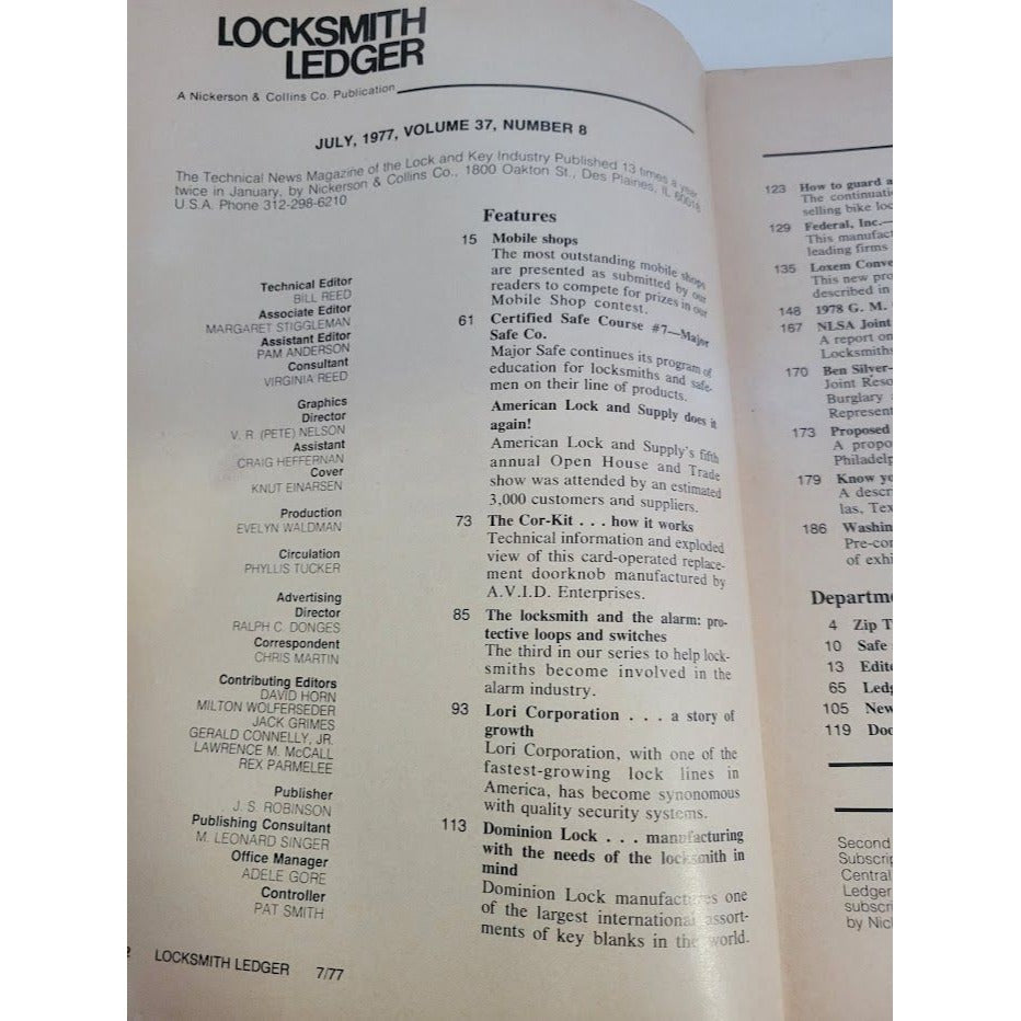 Vintage Locksmith Ledger 1975 1977, 1980 - Codes and other locksmith news/ info - Vintage periodicals - some wear - see photos