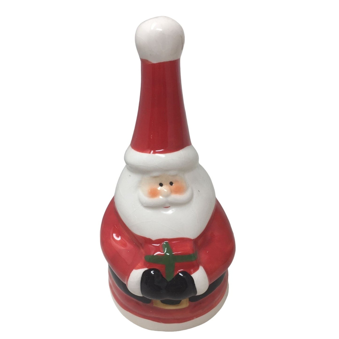 Holiday Decor - Santa Claus Ceramic Bell - Cute Fun Christmas Decoration