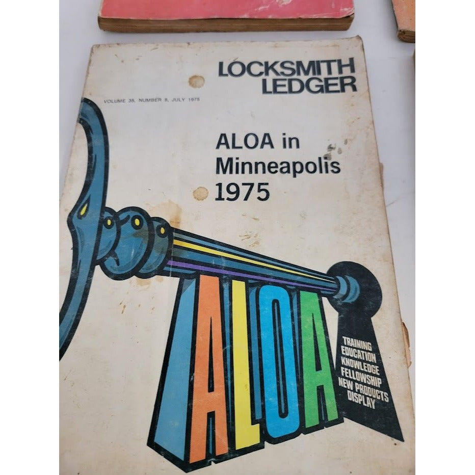 Vintage Locksmith Ledger 1975 1977, 1980 - Codes and other locksmith news/ info - Vintage periodicals - some wear - see photos