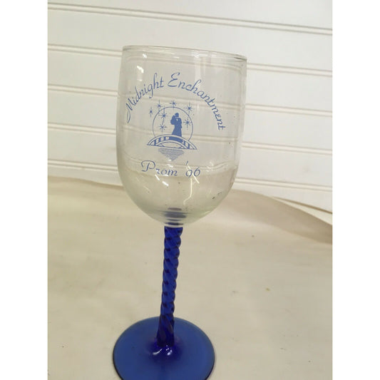 MIDNIGHT ENCHANTMENT Jr/Sr Prom Blue Stemmed Wineglass - 1996