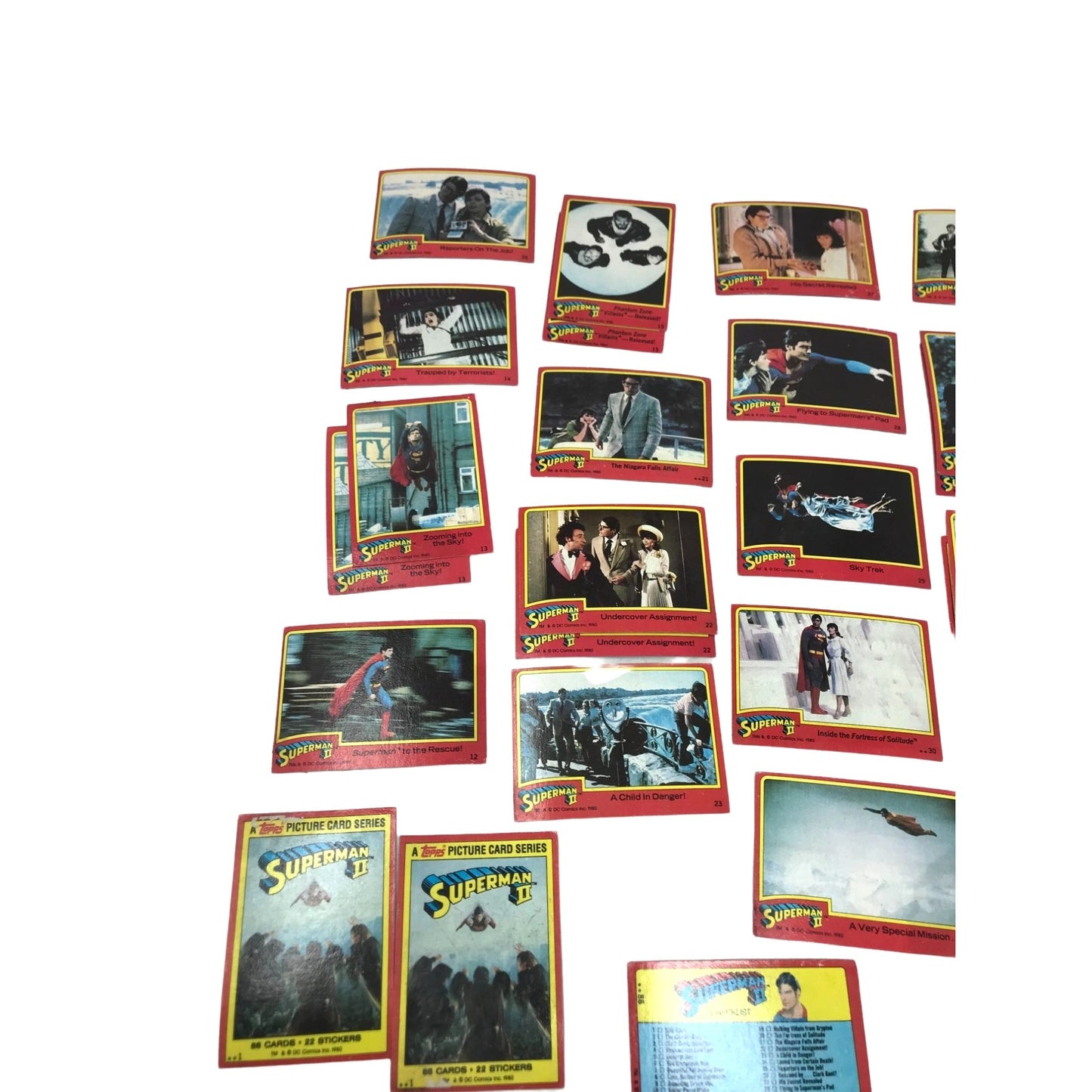 SUPERMAN 2 Character Profile and Picture Cards Set Movie Cards