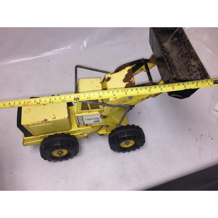 Vintage Tonka Turbo Diesel Loader - some rust and cracked windshield ( see photos) - Diecast Tractor Equipment Toy Collectible