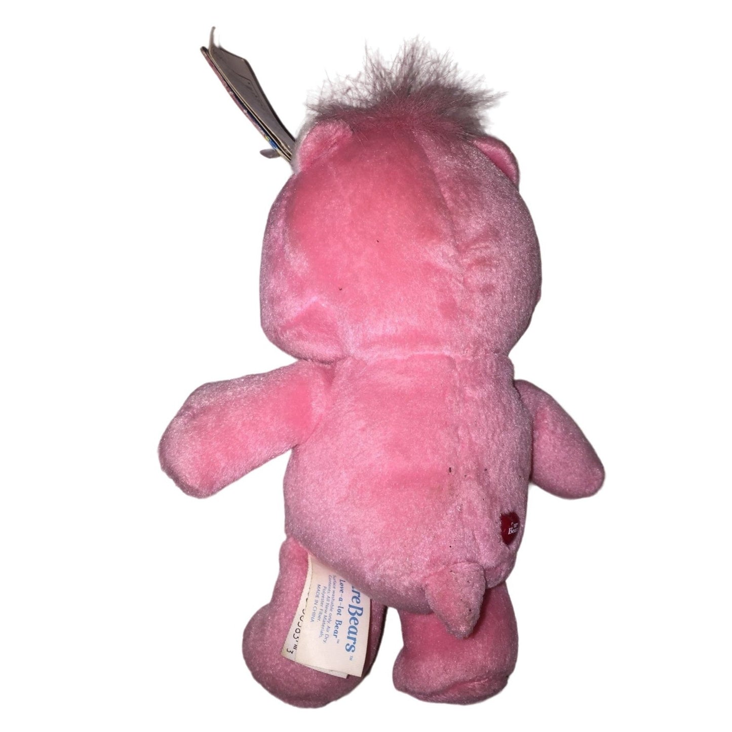 Care Bears Love - a - Lot Bear Pink with 2 interlocking hearts on belly - Sweet face - w/ Tags