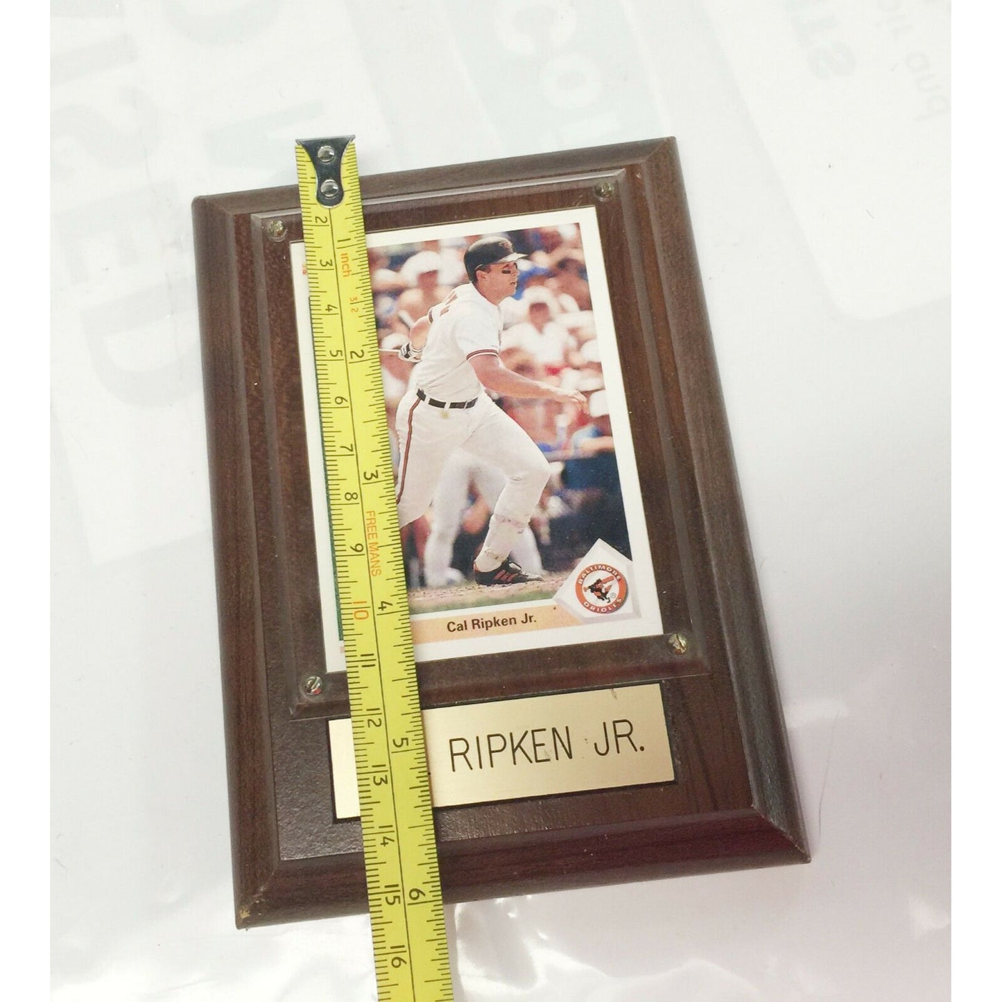 CAL RIPKEN JR 1991 Upper Deck ORIOLES Card Mounted in Wood Plaque