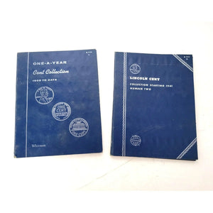 Coin Books - One a Year Cent Collection 1909 to Date & Lincoln Cent Collection Starting 1941