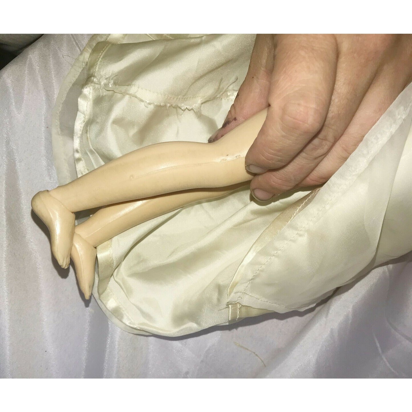 Vintage Doll, Believed to be IDEAL 14" Painted nails Tapered Waist