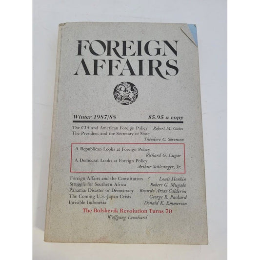 Foreign Affairs Winter 1987/88 - international politics and business periotical - 1980s - japan, south africa, constitution, indonesia, CIA