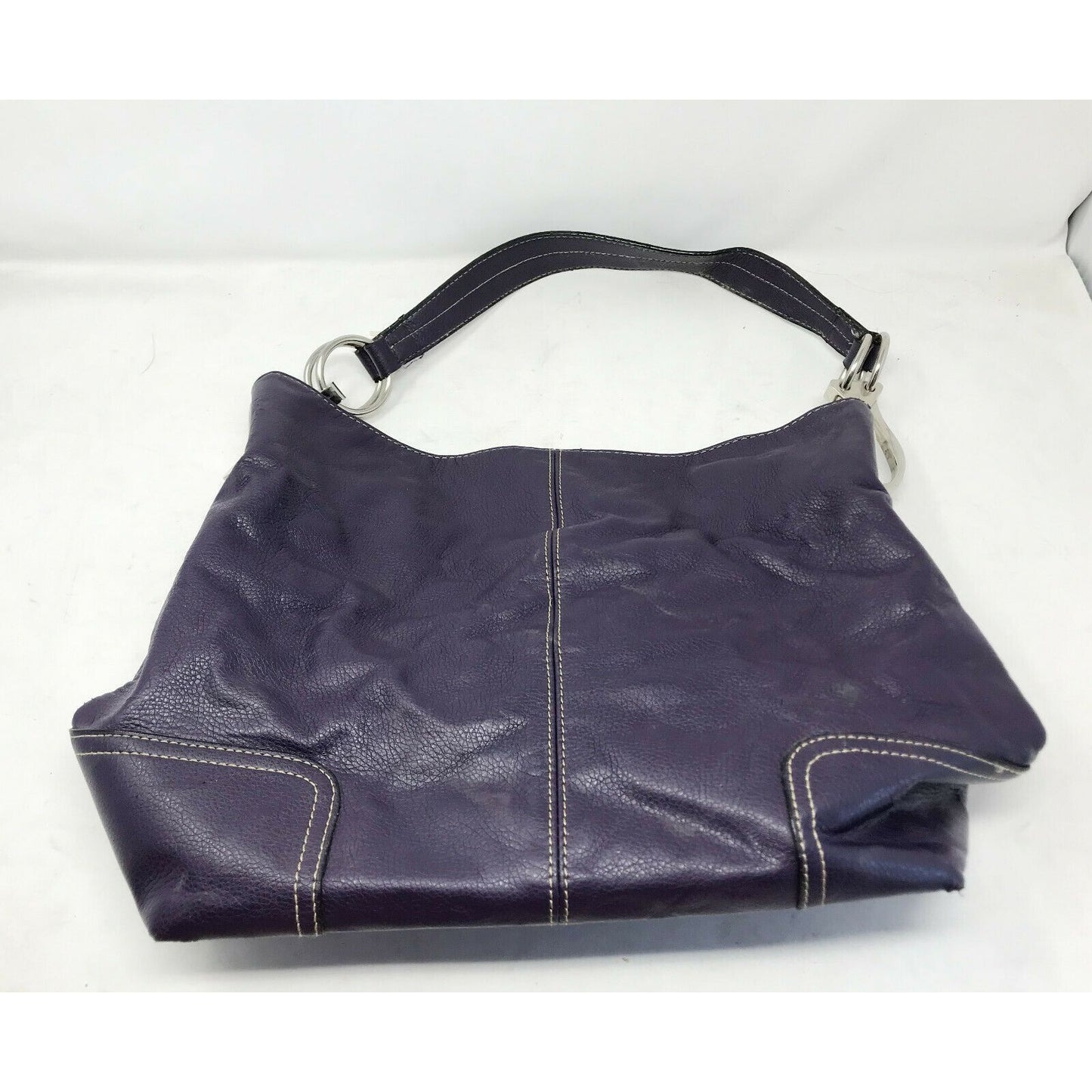 Women's Purple Handbag with light Stitching Small Purse