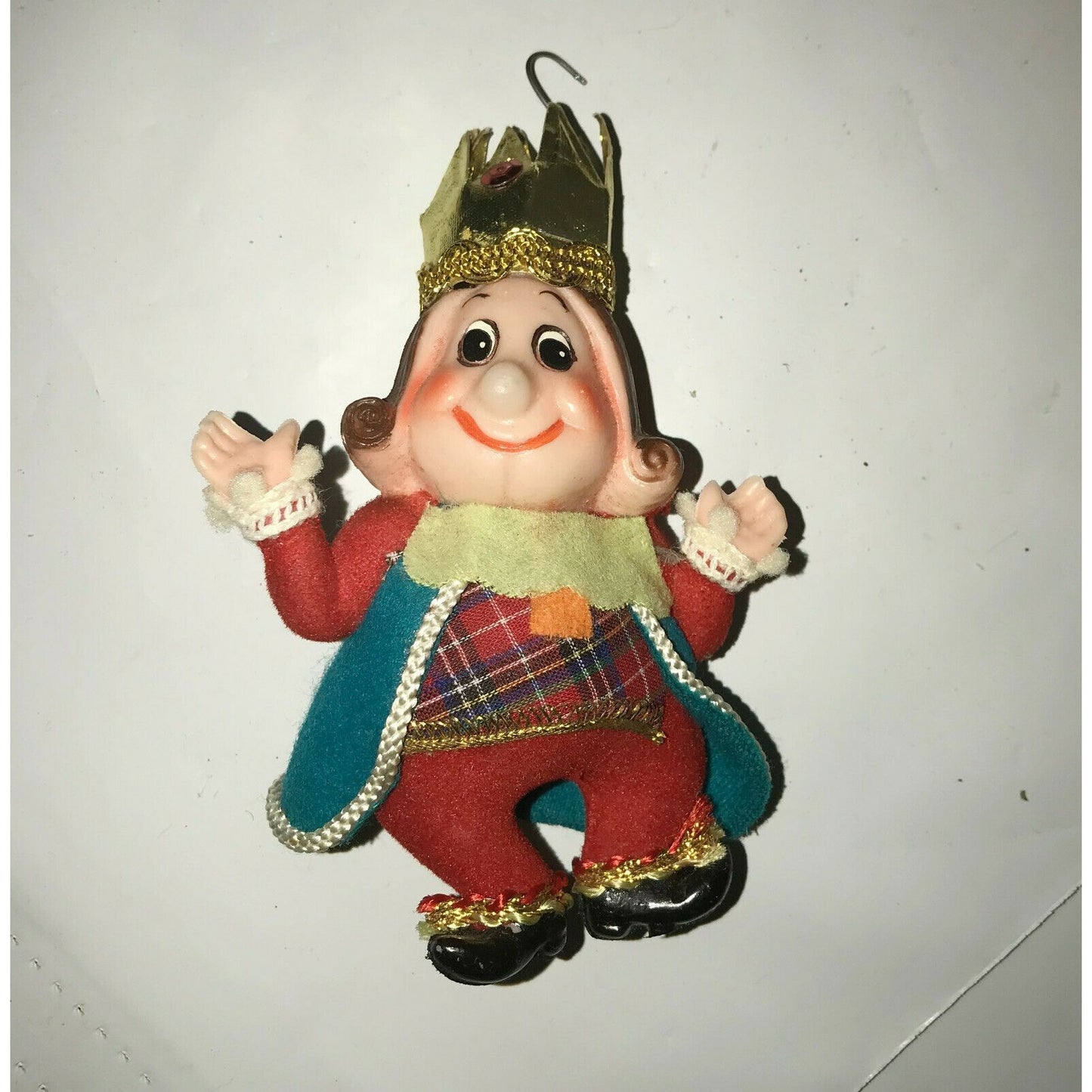 Vintage CHRISTMAS TREE Ornament OL' KING COLE Soft Plastic Retro