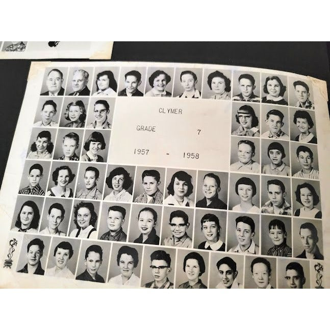 Photo Album from Clymer School - Class Photos for one class 1951-1963 (Clymer New York, I believe) - Class photos and senior photos -penpals