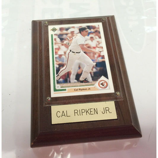 CAL RIPKEN JR 1991 Upper Deck ORIOLES Card Mounted in Wood Plaque