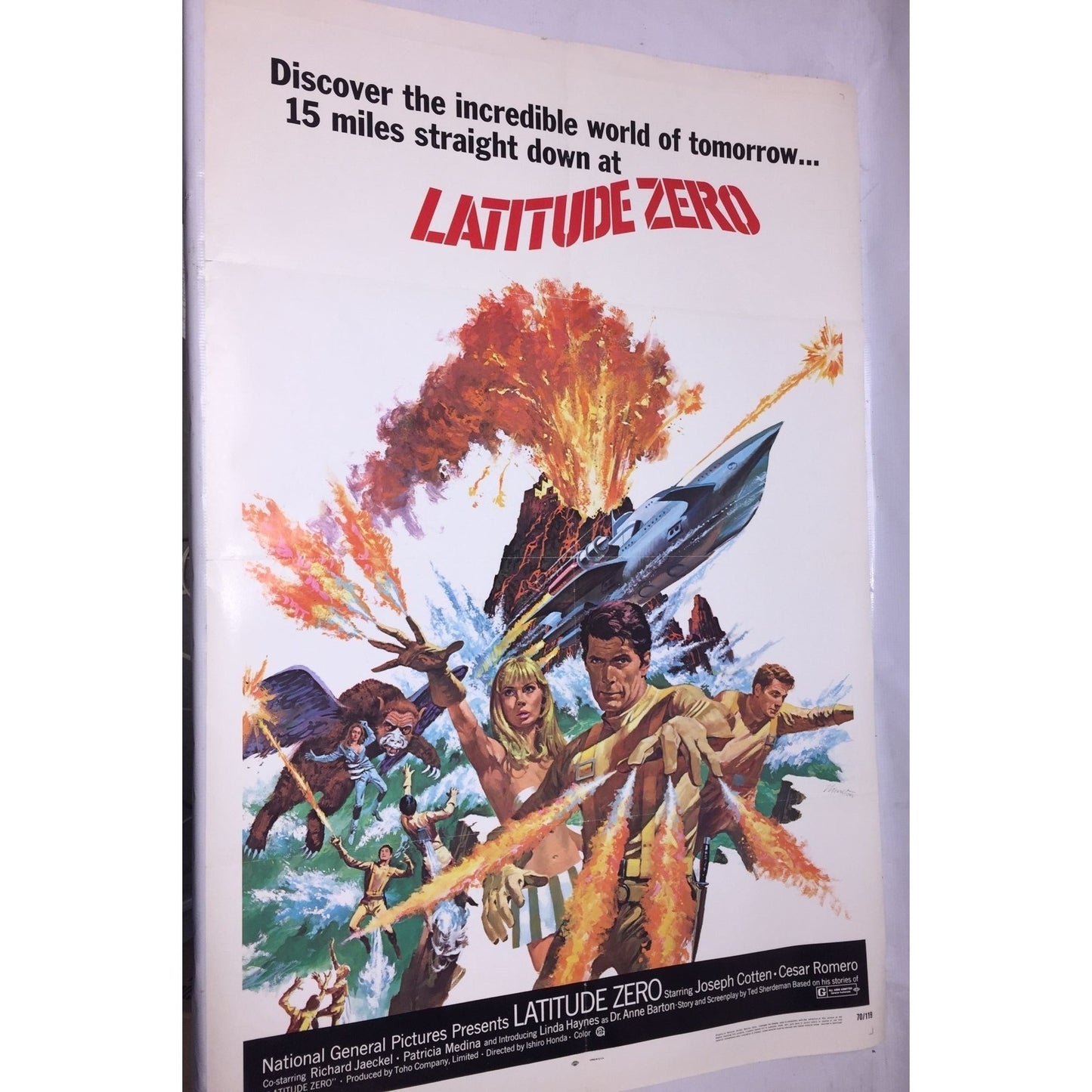 Latitude Zero Vintage 1970s Original Movie Poster -  Cinema History Collectible