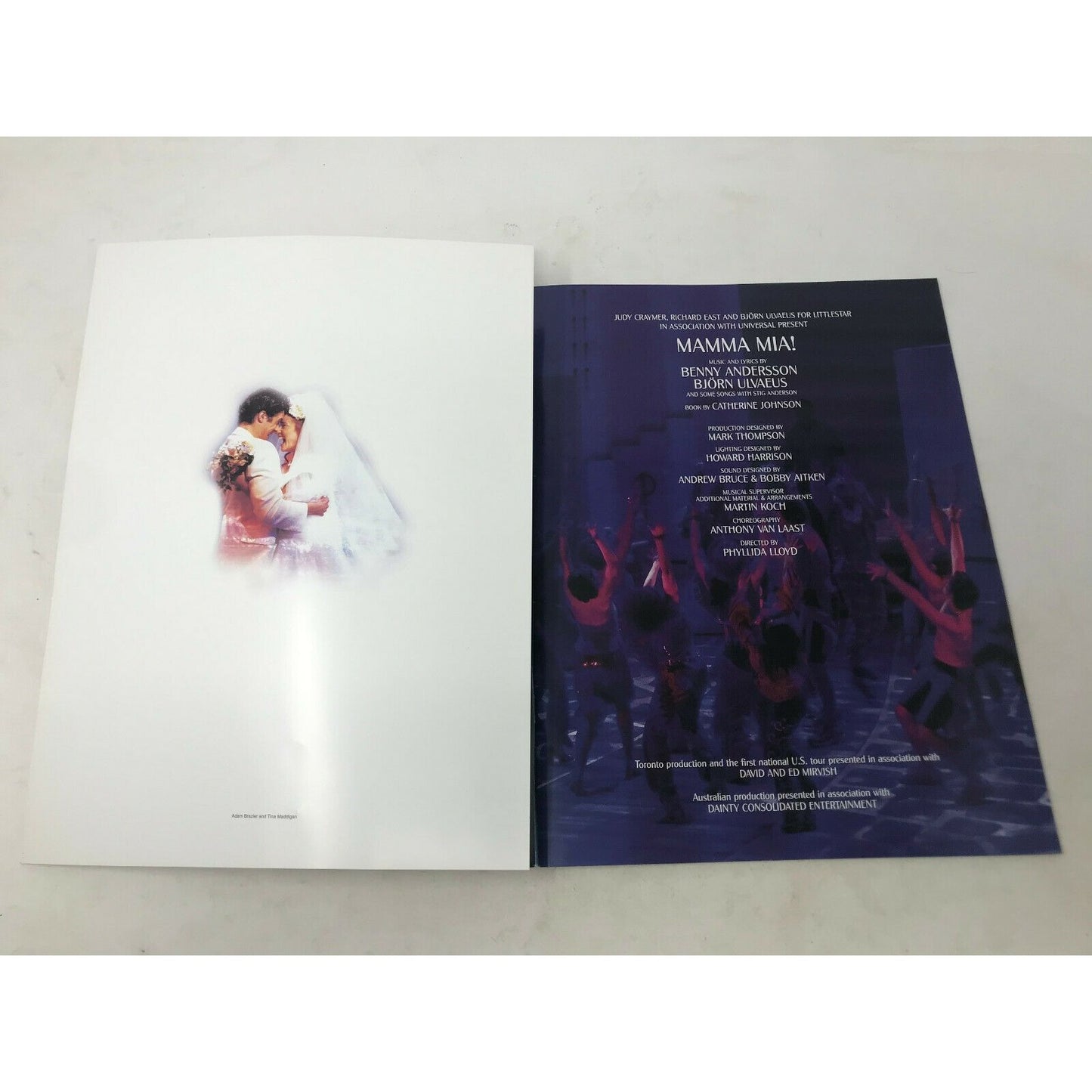 2001 MAMMA MIA Musical Brochure/Program, Pre-Owned, Booklet Play