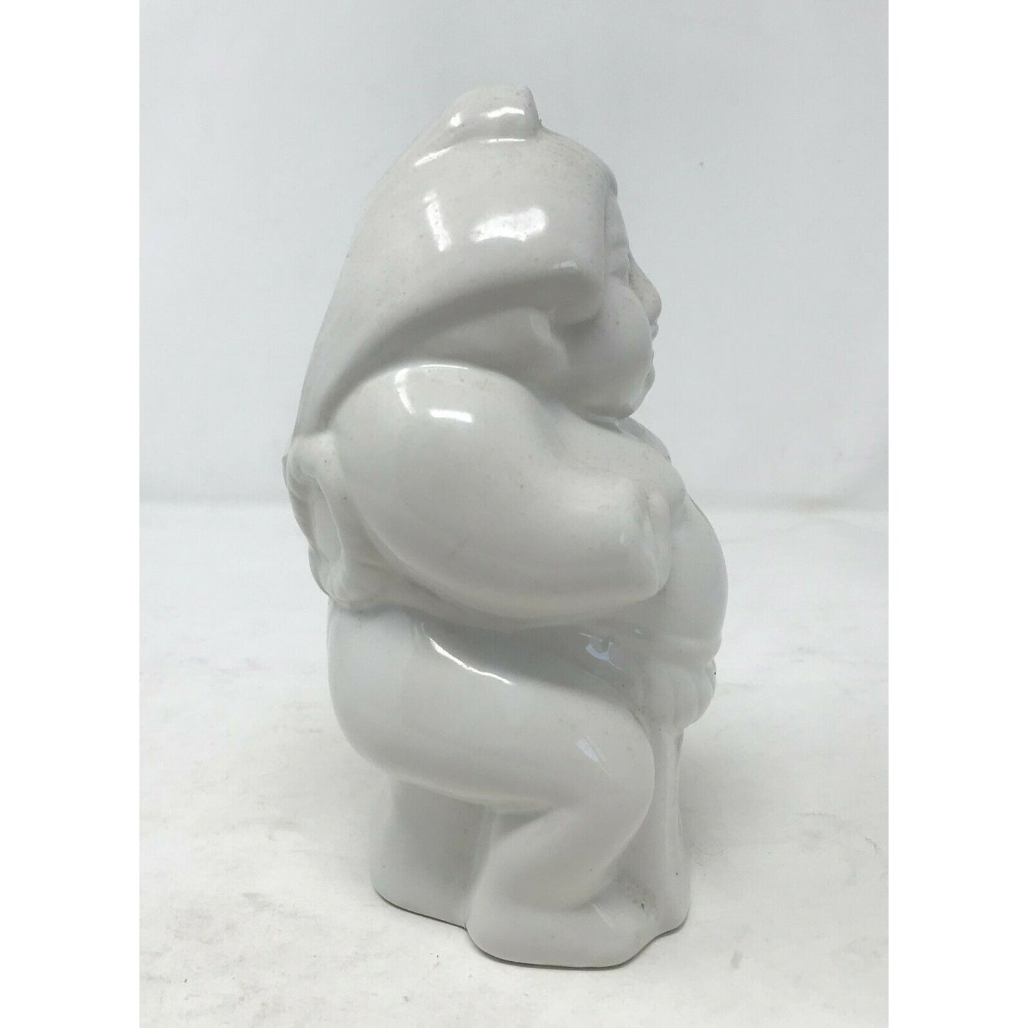 Ceramic BUDDHA Tiki Hands Out White w Hole for Straw or Incense