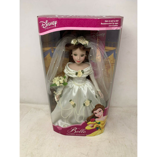 BELLE Beauty & Beast Disney Porcelain Doll WEDDING Brass Key 2002