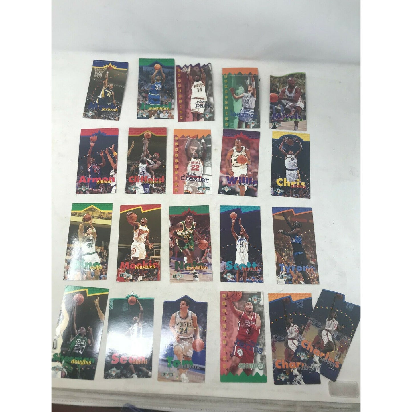 1995-96 NBA JAM Session Cards (21 cards) Blaylock Drexler Mashbur