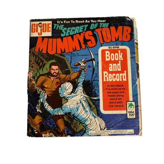 GI Joe The Secret of the Mummy's Tomb - Book and Record - Vintage Read and hear book by Peter Pan Records