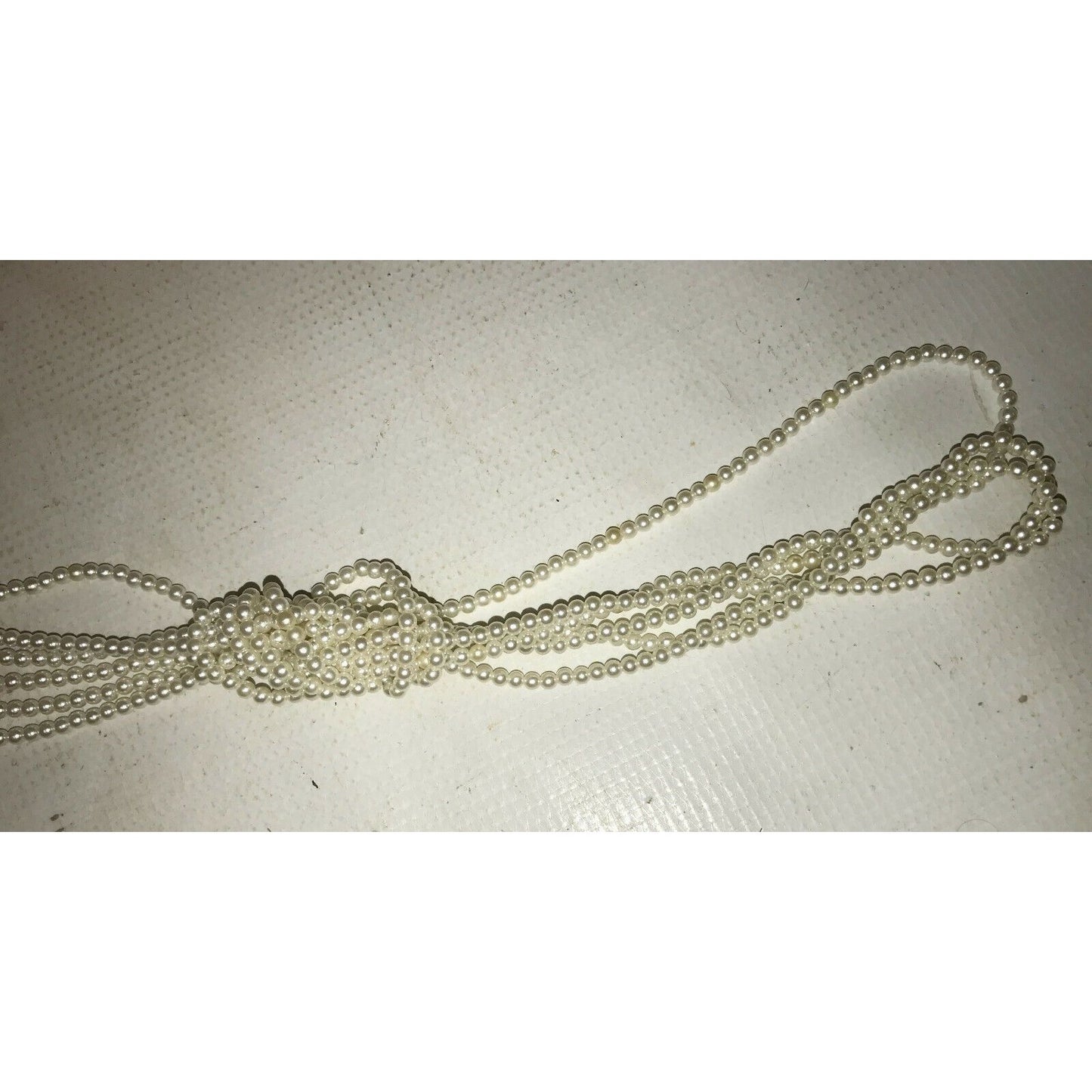 Extra Long Faux PEARL Knot NECKLACE Jewelry Multi-Layer Drape