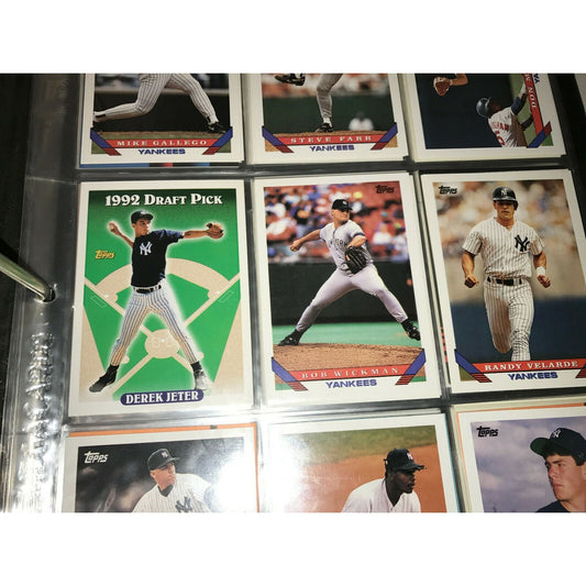 LARGE Binder BASEBALL Cards DEREK JETER DRAFT PICK 1993 Griffey Jr