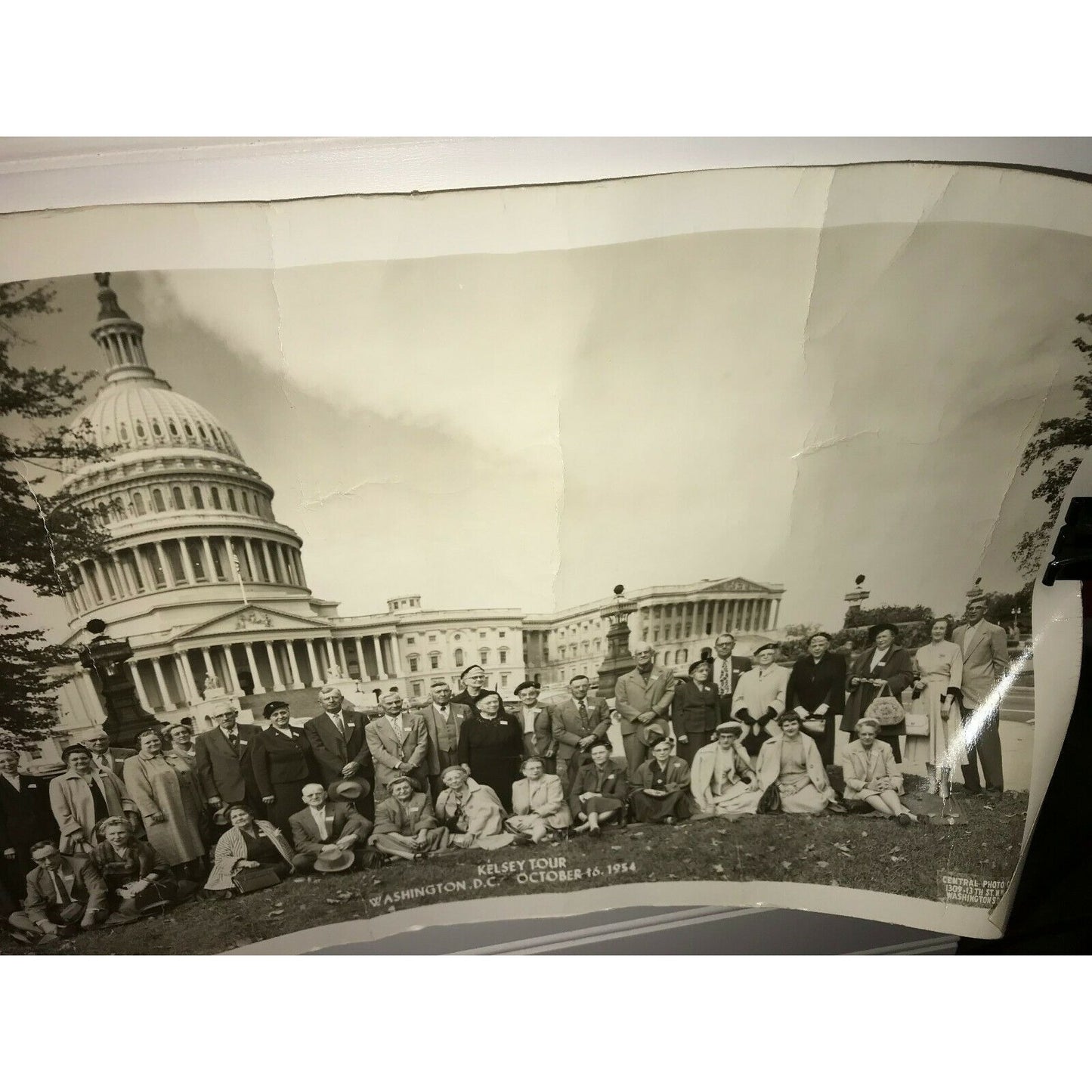 Vintage 'KELSEY TOUR' Group Photo WASHINGTON DC Trip Oct 16 1964