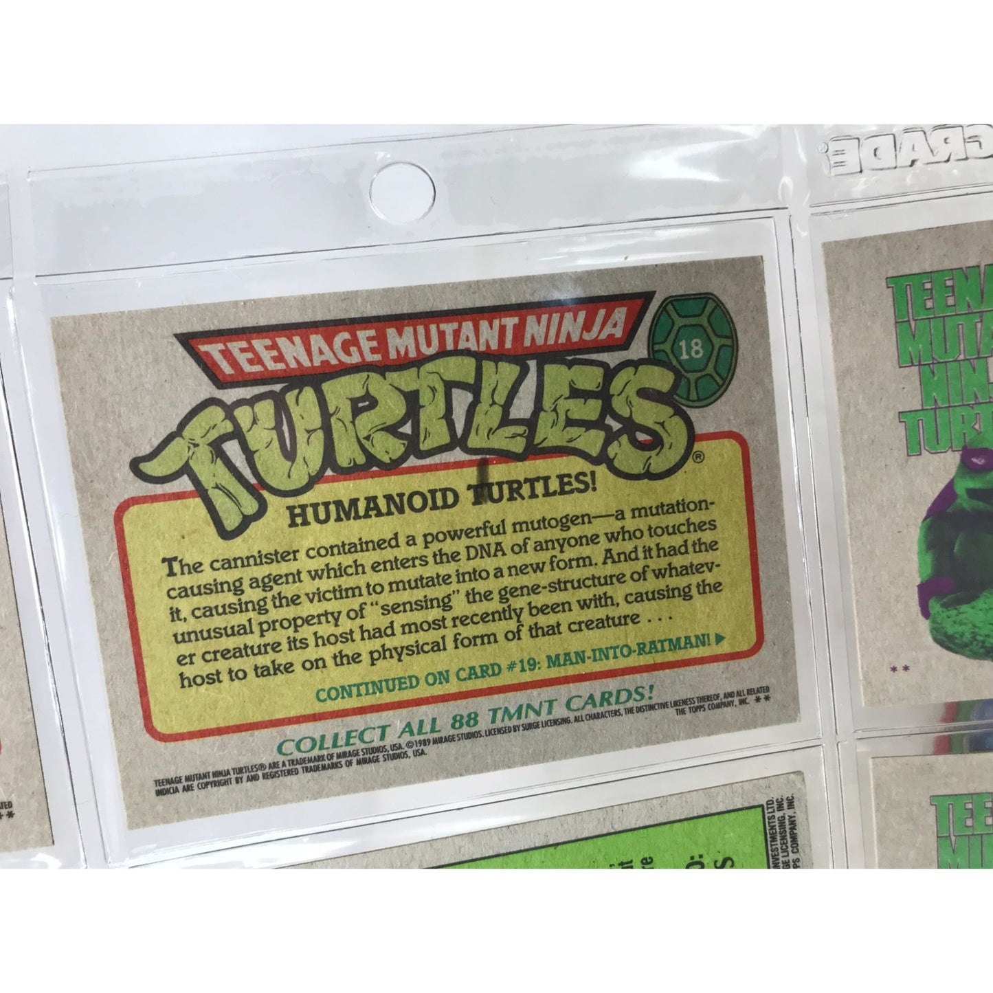 TMNT Teenage Mutant Ninja Turtles Trading Cards - Collectible Movie Card