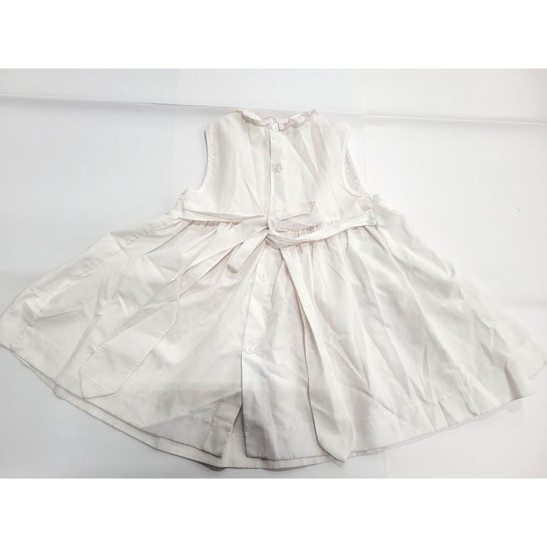 Vintage La Fleur Toddler Dress with rouched chest - pink and white - size 4T - vintage kids clothes