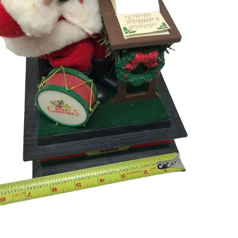 Santa Claus Christmas Musical Holiday Decor - Santa Claus reviewing the Naughty List - with candle, garland, letter etc A+ Stuff  A+ Stuff Seasonal & Holiday Decorations