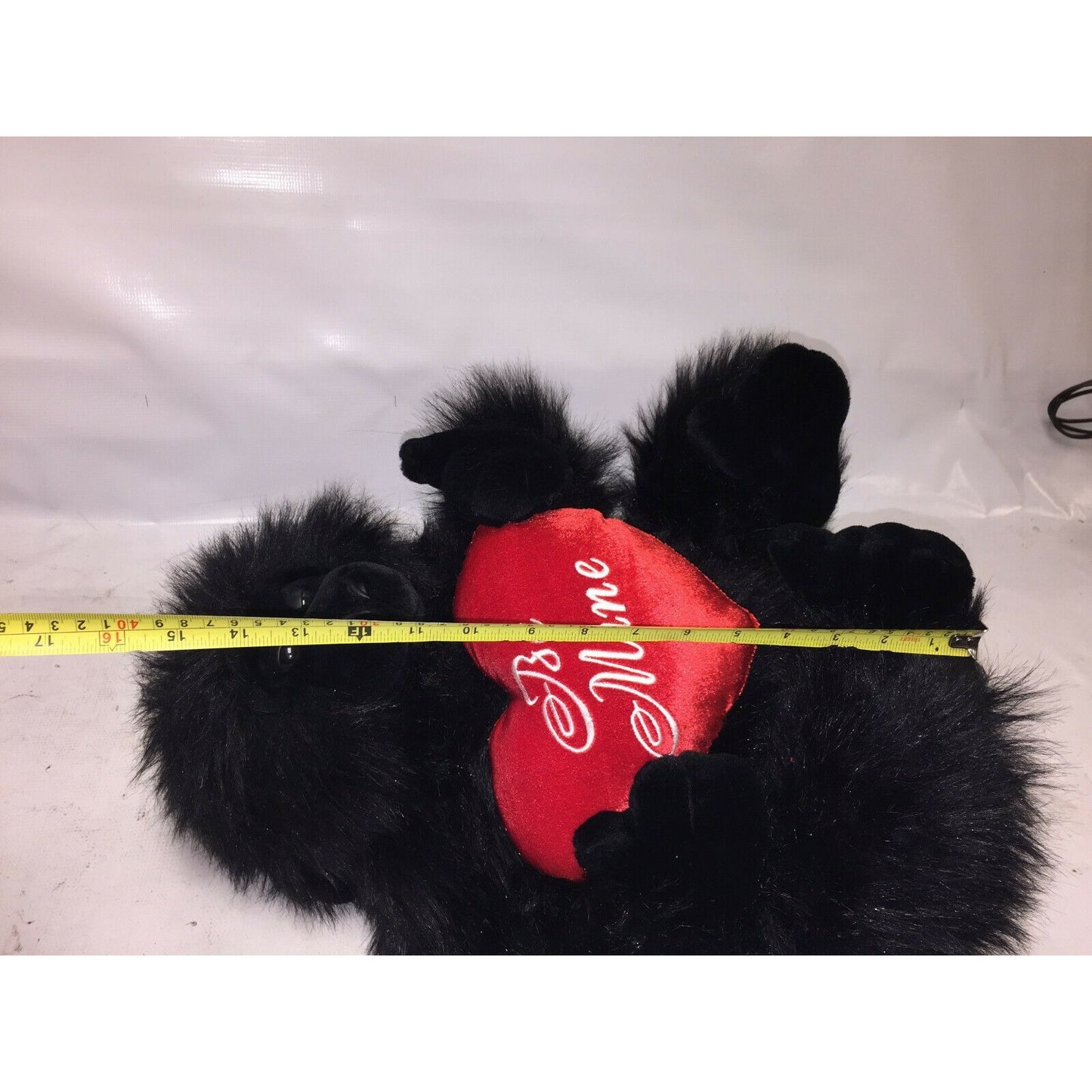 VALENTINES Black Gorilla BE MINE Heart Love 16" Plush - Love Gift