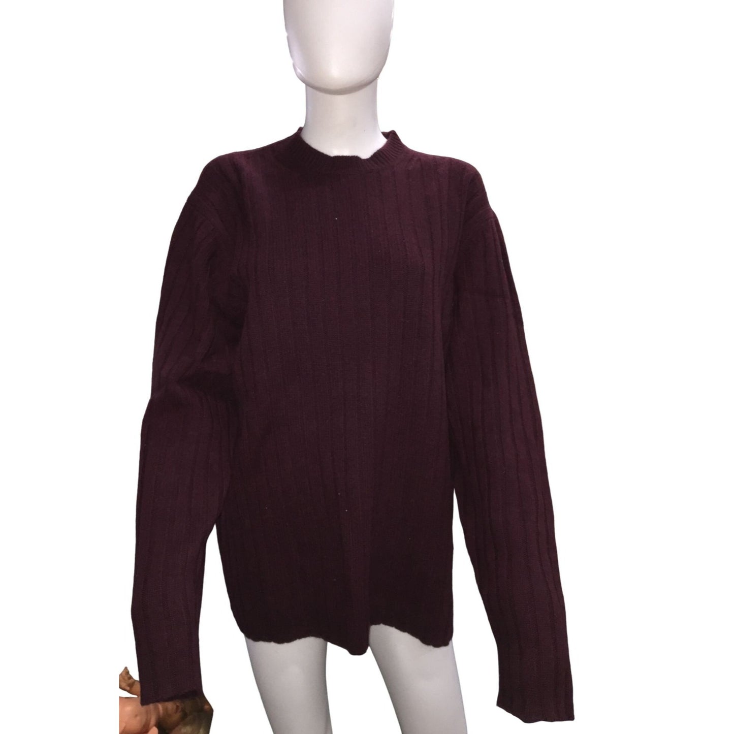 Vintage GAP Maroon / Burgundy Mens Ribbed Sweater size xl