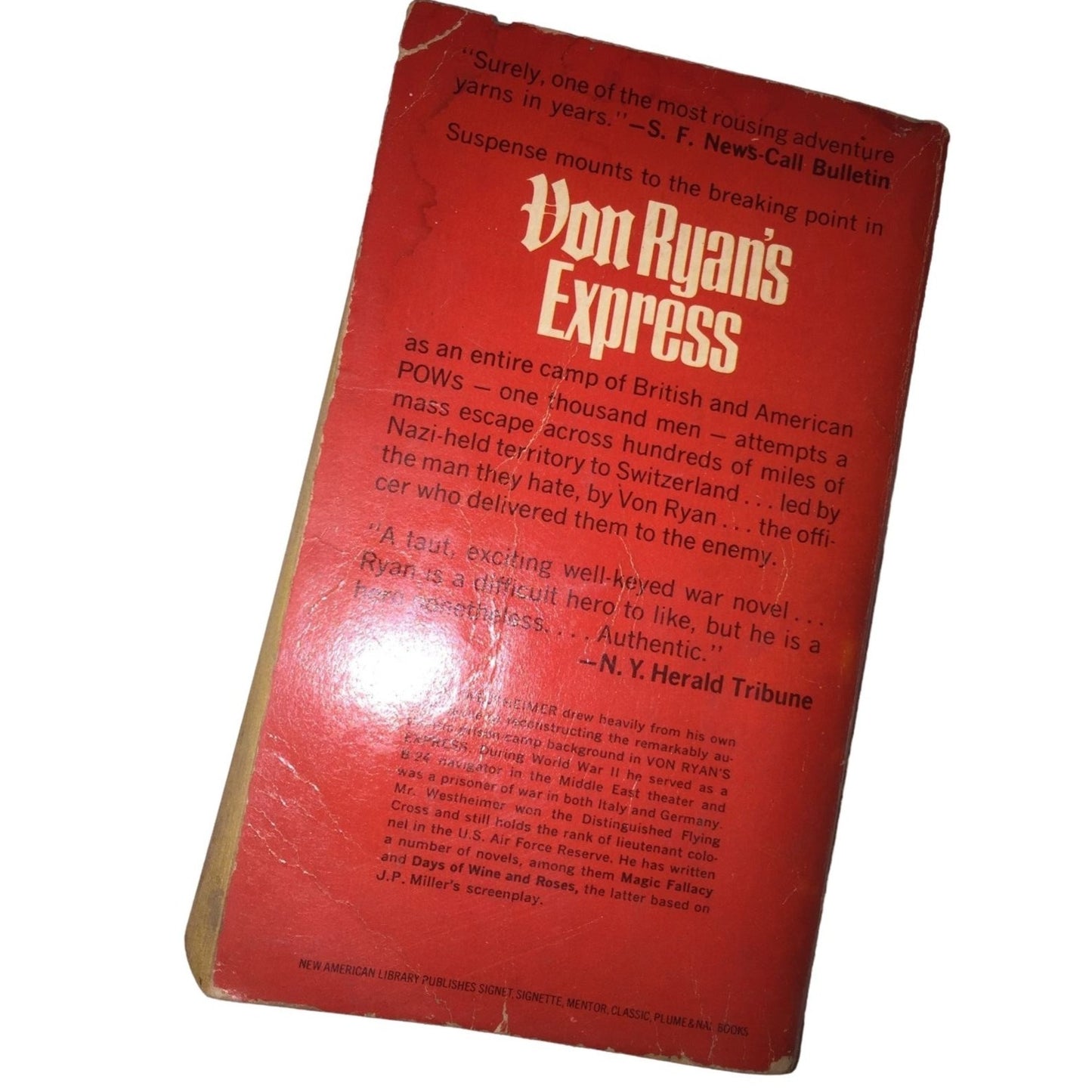 Von Ryan's Express  by David Westheimer (1964 Edition) Softcover