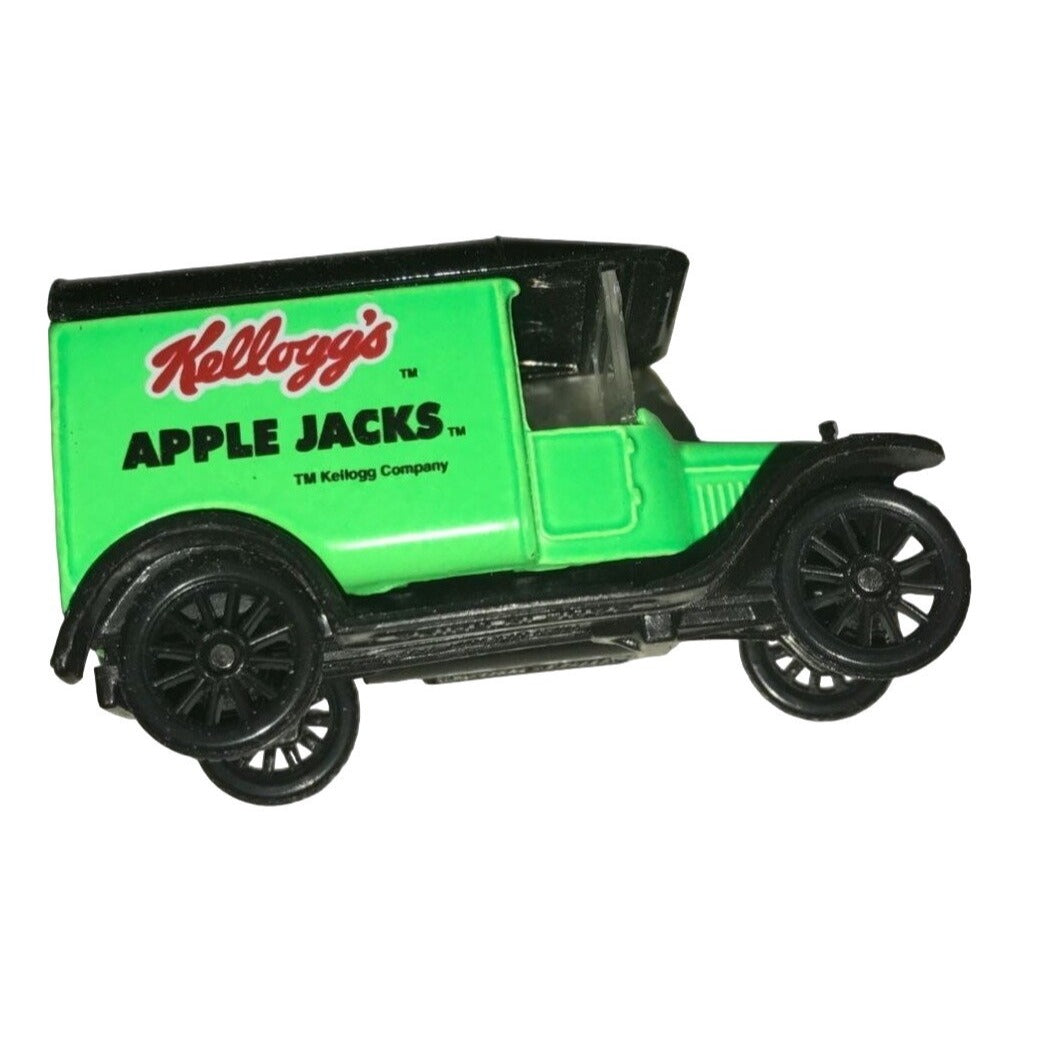 Set of 3 Kellogs Advertising Diecast Old Fashioned Cars - Apple Jacks, Raisin Bran, Frosted Mini-Wheats