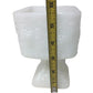 Pretty Milk Glass Cube Vase with Pedestal & Pretty Grape Pattern Design - Approx 3" square opening A+ Stuff  A+ Stuff