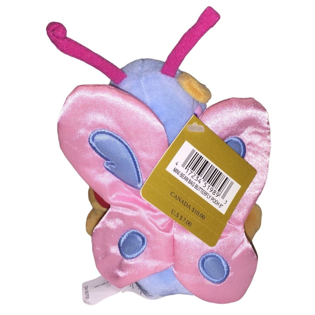 Easter 2000 Disney WINNIE THE POOH Butterfly Bean Bag Plush - Disney Souvenir Collectible