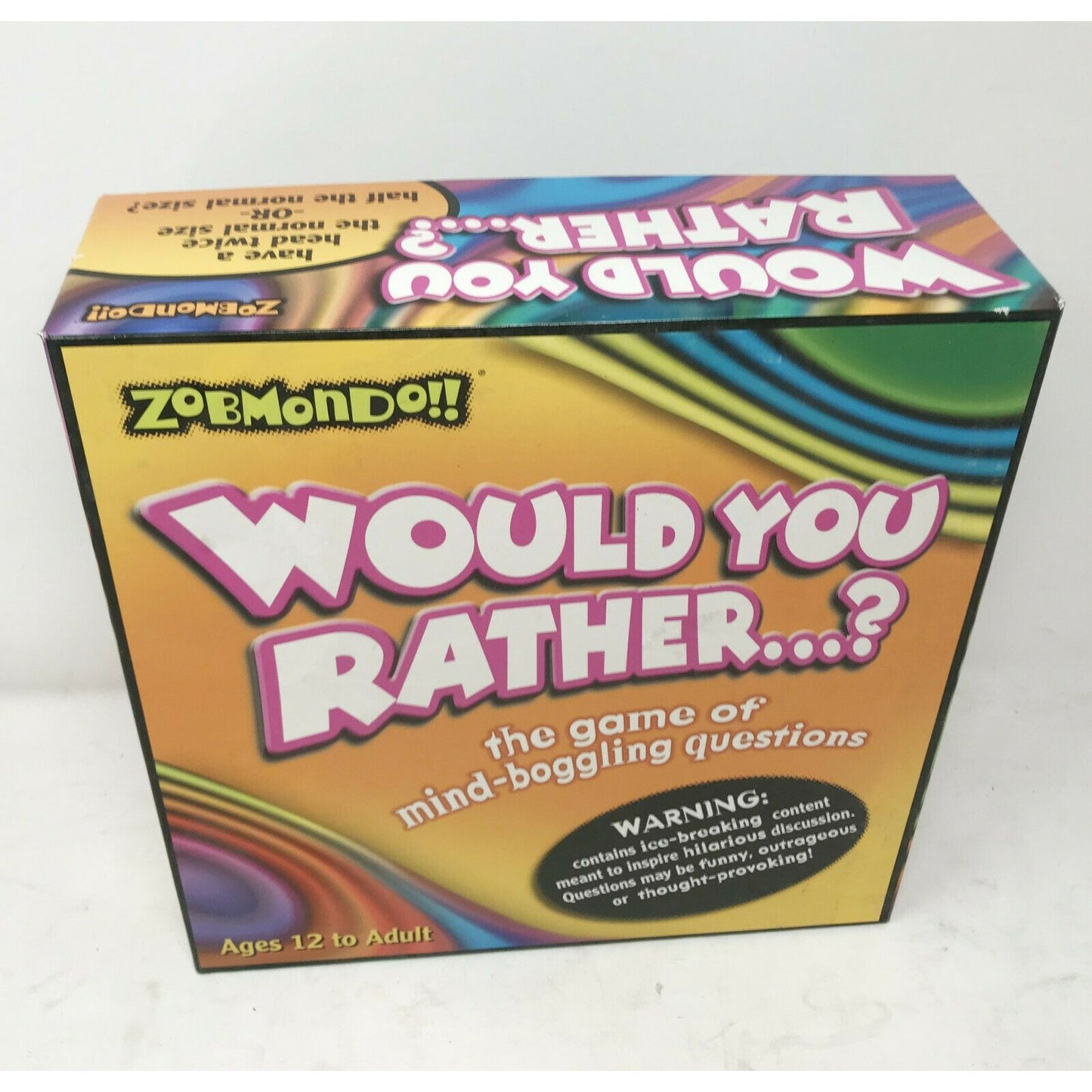 Would You Rather Board Game of Mind Boggling Questions Zobmondo - FREE SHIPPING