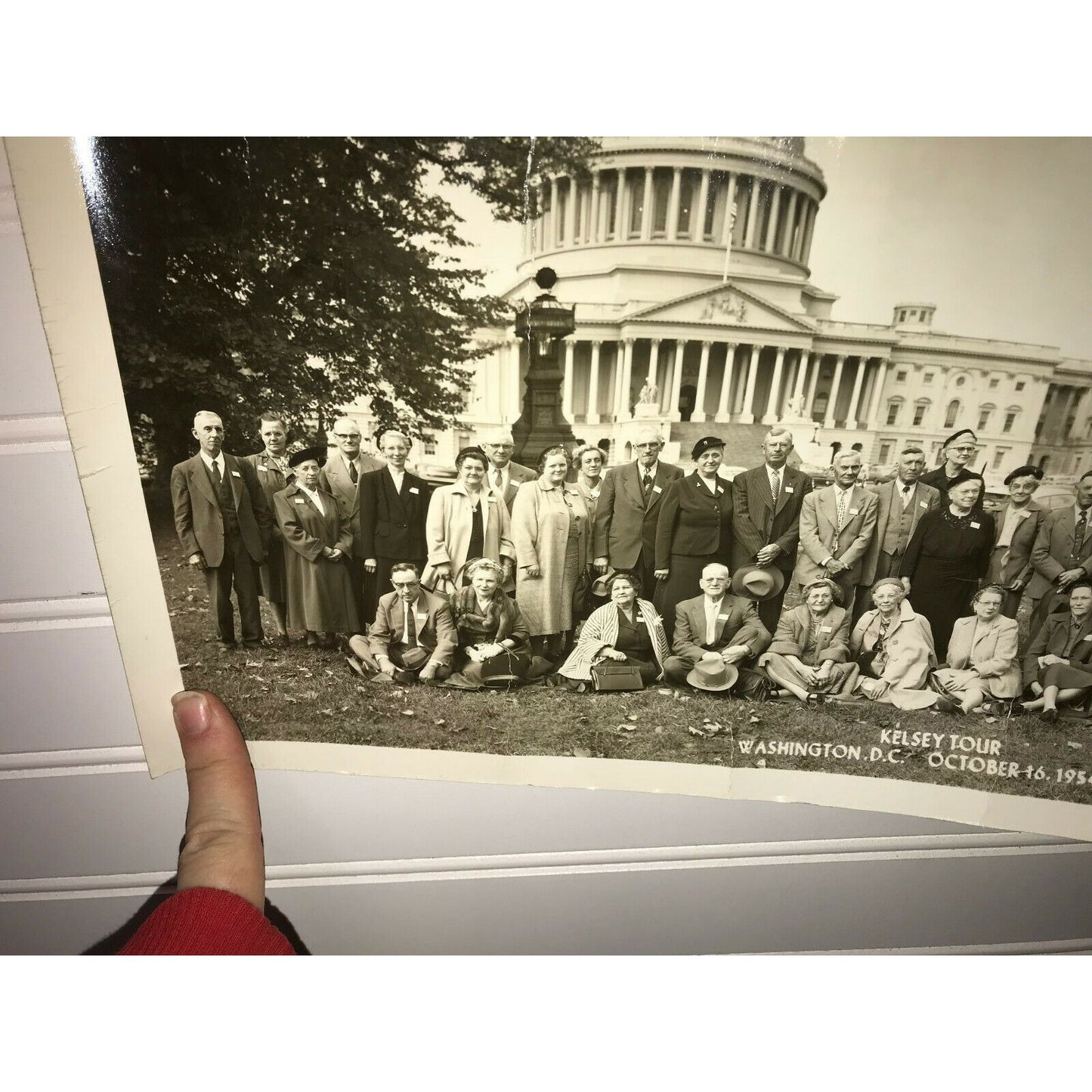 Vintage 'KELSEY TOUR' Group Photo WASHINGTON DC Trip Oct 16 1964