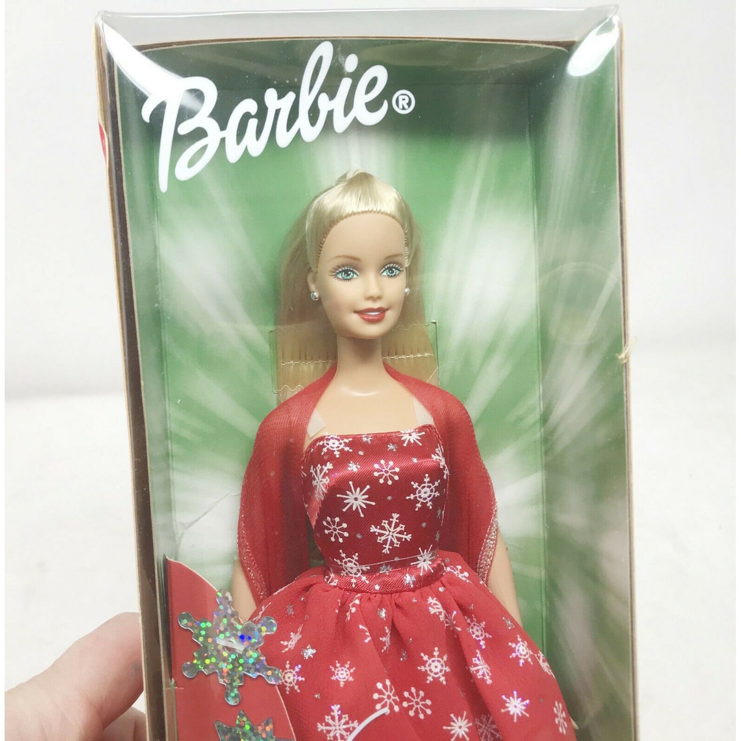 Barbie Season's Sparkle  2001 55198 Holiday Doll Damaged Box