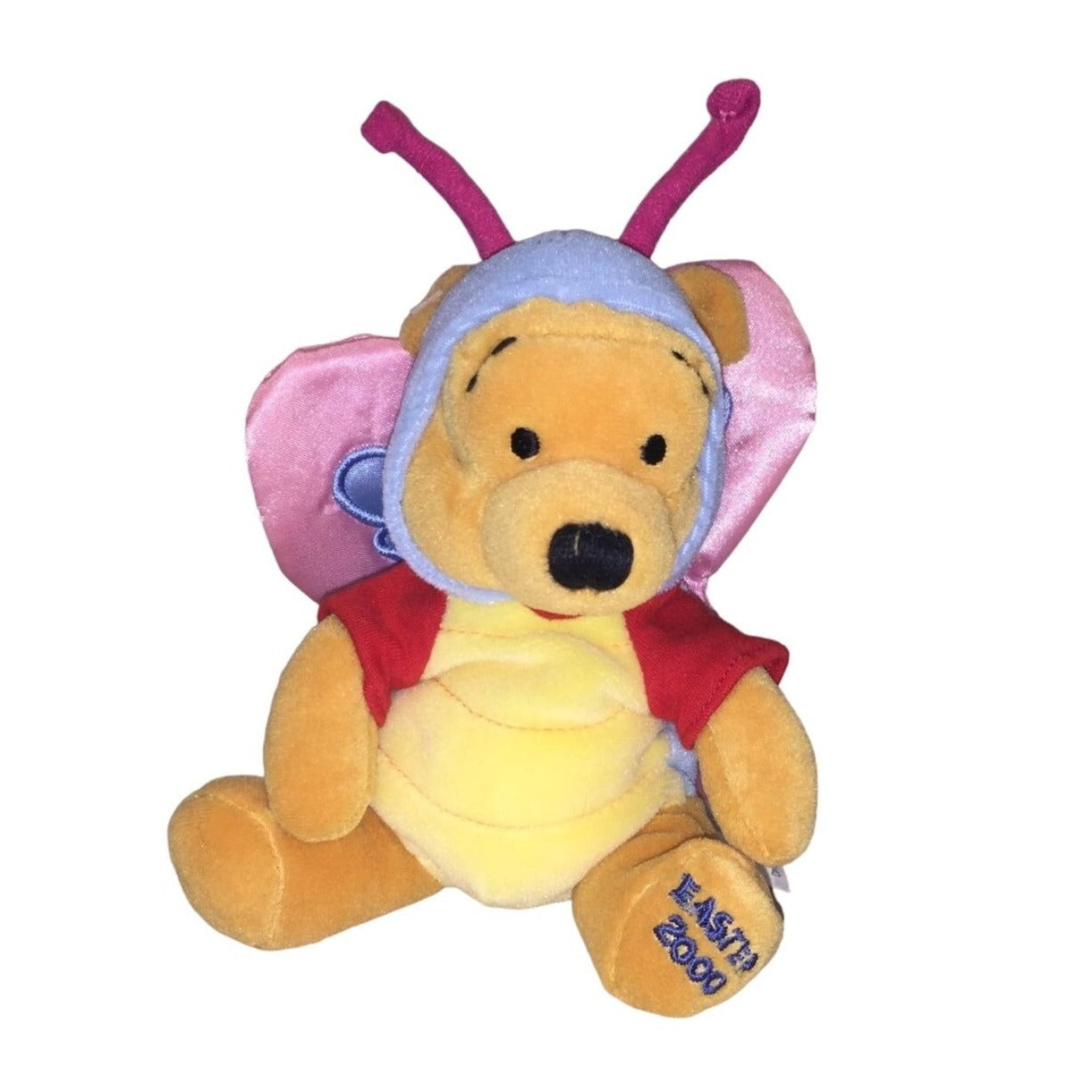 Easter 2000 Disney WINNIE THE POOH Butterfly Bean Bag Plush - Disney Souvenir Collectible