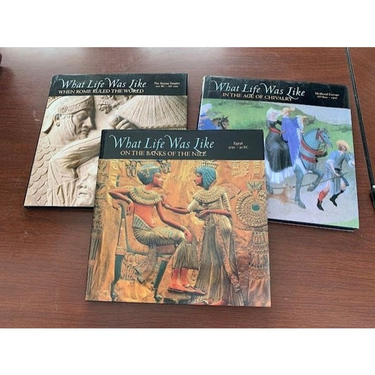 Time Life Books - What Life Was Like Set - Egypt, Medieval Europe, The Roman Empire