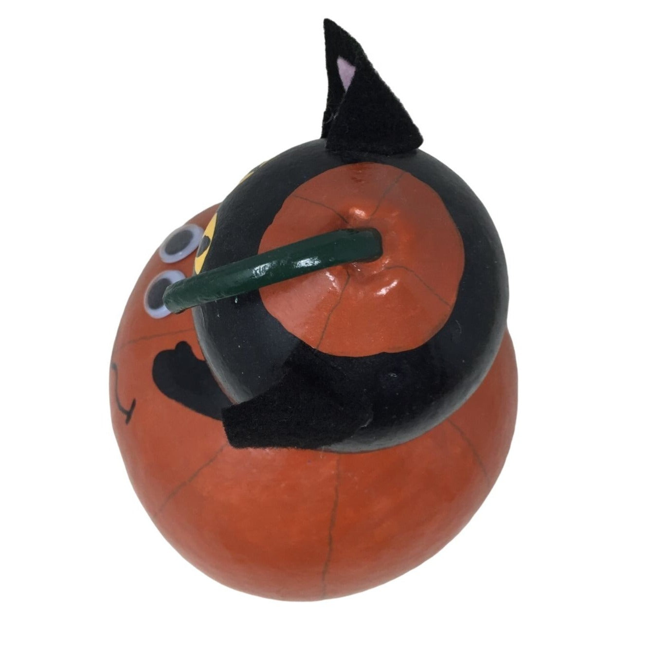 Halloween Decor - Cute Cat in Pumpkin Holiday Decoration