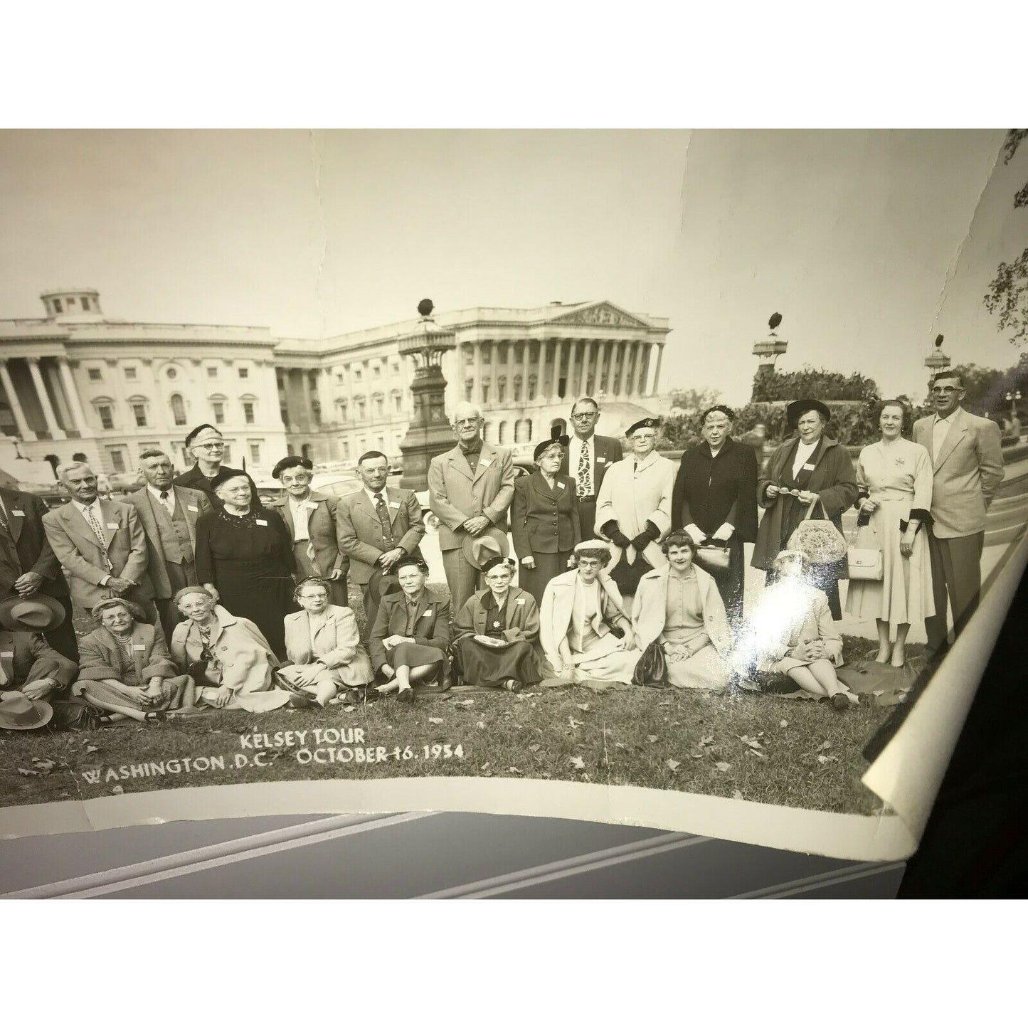 Vintage 'KELSEY TOUR' Group Photo WASHINGTON DC Trip Oct 16 1964