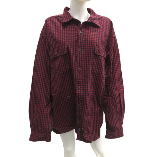 Abercrombie and Fitch Red Checkered Flannel Size XXL (Mens) Vintage