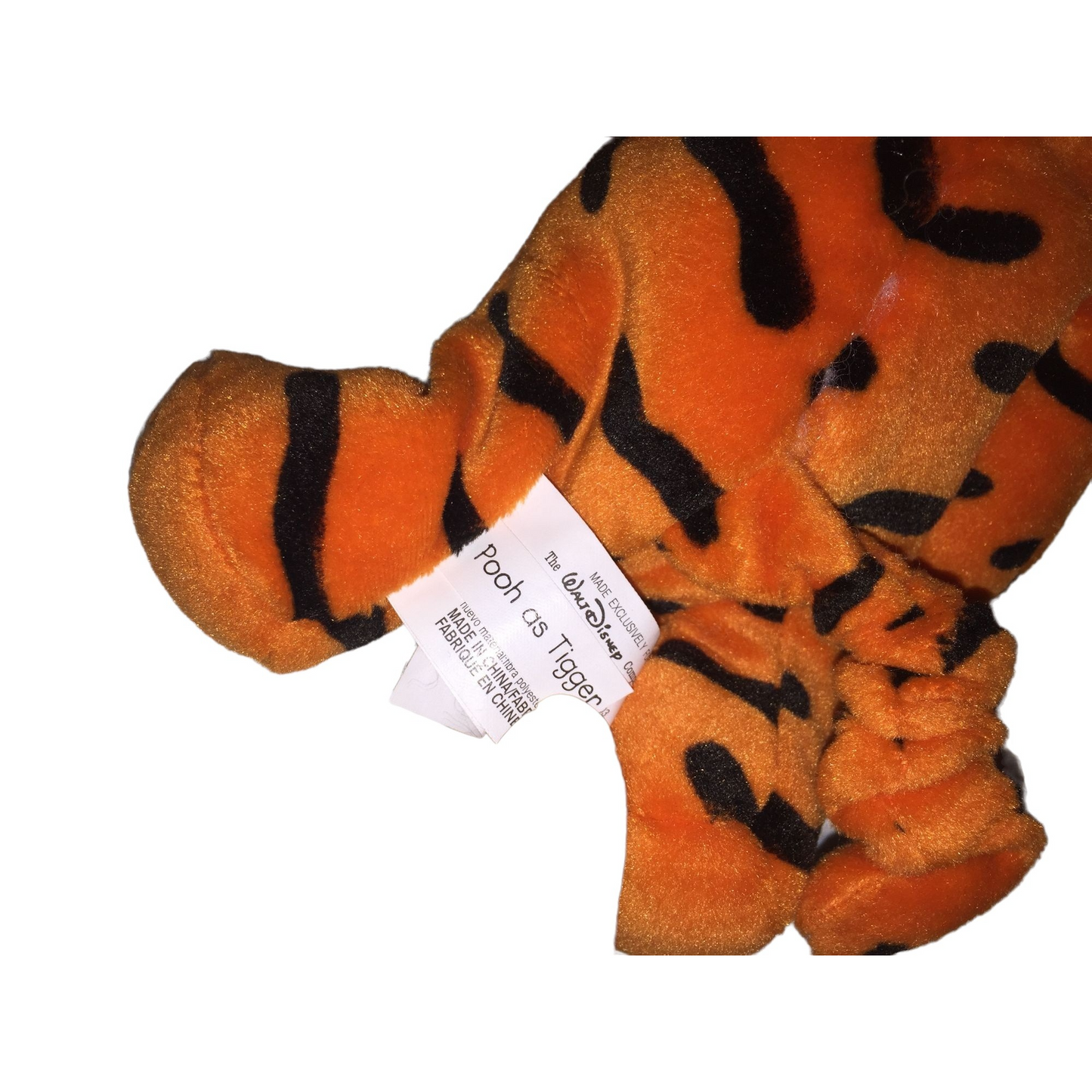 Pooh as Tigger 8" - 1999 - The Disney Store WInnie the Pooh Beanie Toy