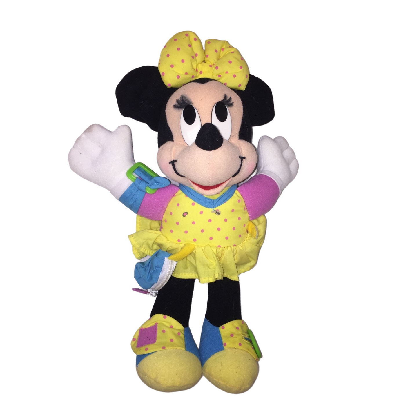 Minnie Mouse Toddler Basic Activities Toy - Button, Zip, Buckle, Time and More - Diney Learing Toy