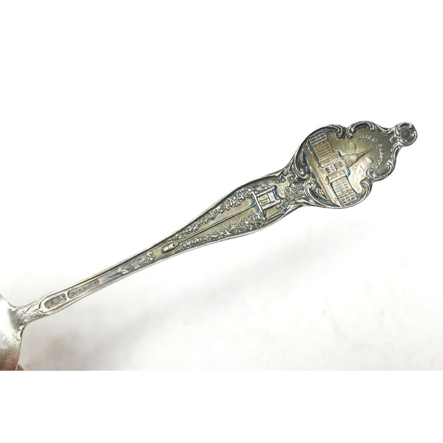 DETROIT HARBOR  Exceptional STERLING Souvenir Spoon .93 ounce