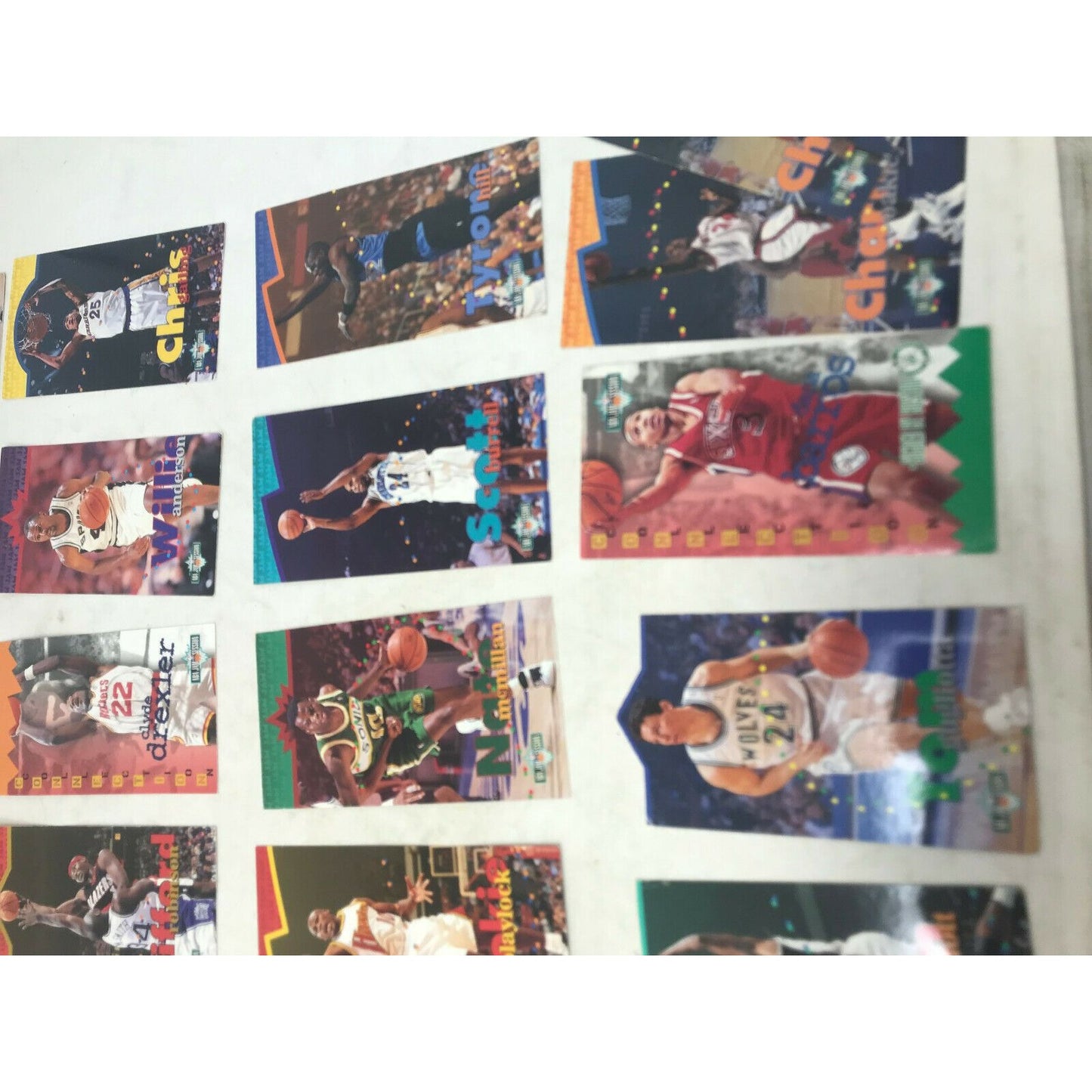 1995-96 NBA JAM Session Cards (21 cards) Blaylock Drexler Mashbur